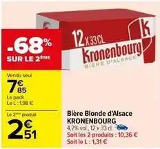 Kronenbourg - bière blonde d'alsace