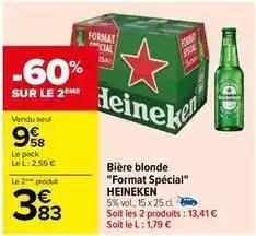 Heineken - bière blonde format spécial