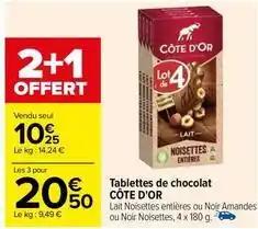 Côte d'or - tablettes de chocolat