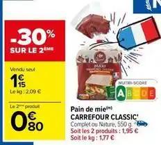 Carrefour - pain de mie classic'