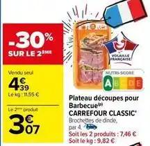 Carrefour - plateau découpes pour barbecue classic'