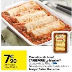 Carrefour - cannelloni de bœuf le marché