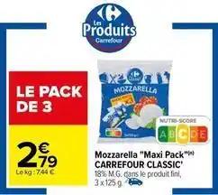 Carrefour - mozzarella maxi pack classic'