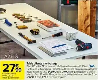Artis - table pliante multi-usage