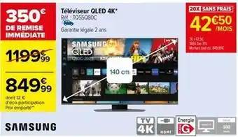 Samsung - téléviseur qled 4k réf.: tq55q80c