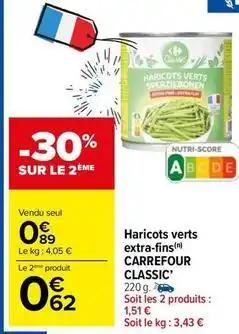 Carrefour - haricots verts extra-fins