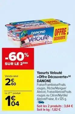 Danone - yaourts velouté offre découverte