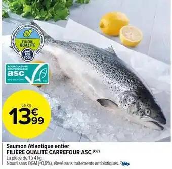 Carrefour - saumon atlantique entier filiere qualite