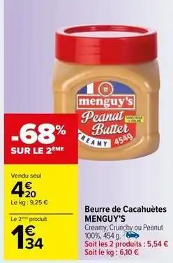 Menguy's - beurre de cacahuètes