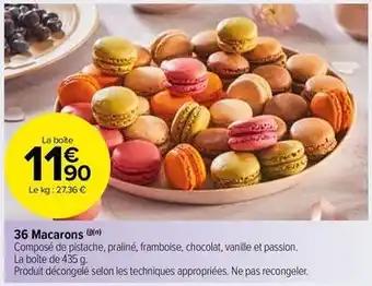 36 macarons