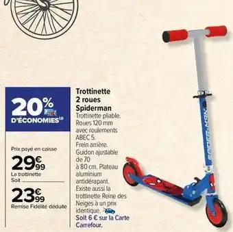 Spiderman - trottinette 2 roues