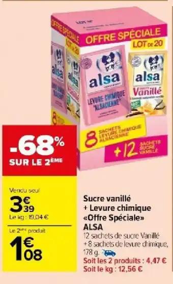 Sucre vanillé + Levure chimique <<Offre Spéciale>> ALSA