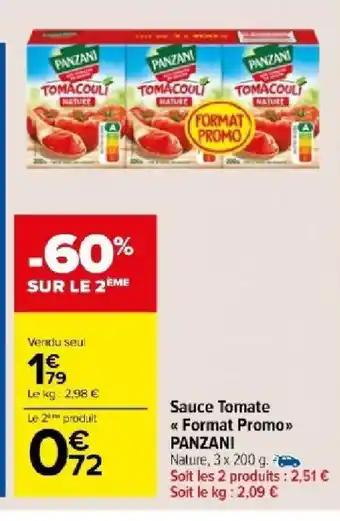Sauce Tomate «< Format Promo>> PANZANI