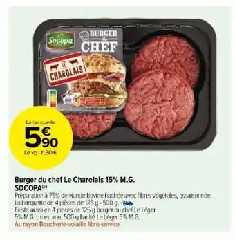 Burger du chef Le Charolais 15% M.G. SOCOPA (0)