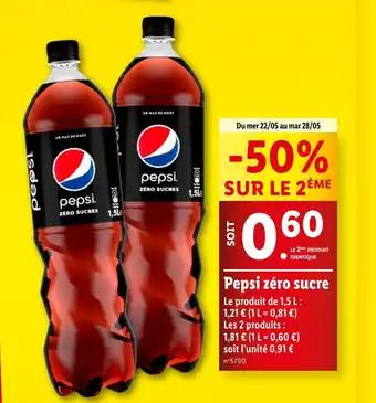 Pepsi zéro sucre