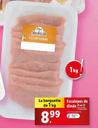 Escalopes de dinde (1) ou (3)