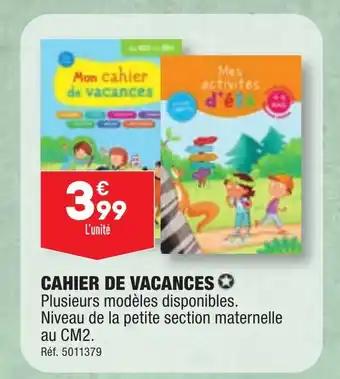 CAHIER DE VACANCES