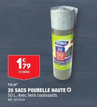 20 SACS POUBELLE HAUTE