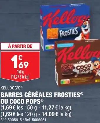 BARRES CÉRÉALES FROSTIES® OU COCO POPS®