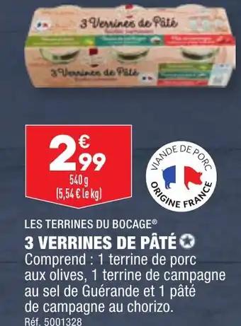 3 VERRINES DE PÂTÉ