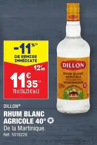 RHUM BLANC AGRICOLE 40°