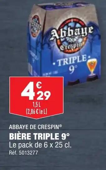 BIÈRE TRIPLE 9°