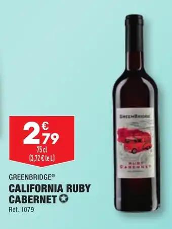Promotion Exclusives de California ruby cabernet : Découvrez l'Offre incontournable