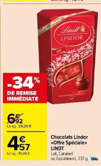 Chocolats Lindor <<Offre Spéciale»> LINDT