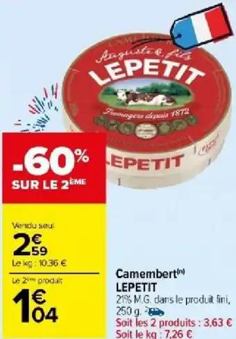 Camembert') LEPETIT