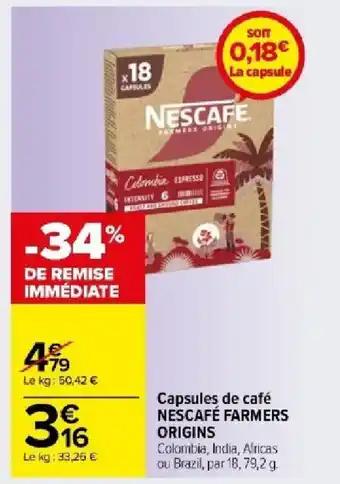 Capsules de café NESCAFÉ FARMERS ORIGINS