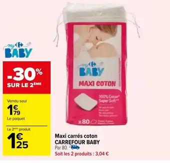 Maxi carrés coton CARREFOUR BABY