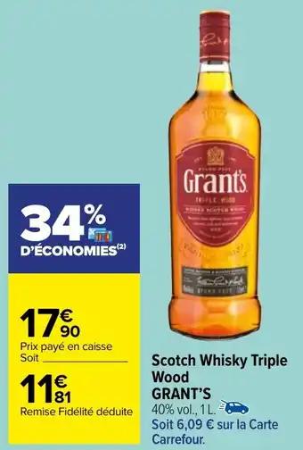 Scotch Whisky Triple Wood GRANT'S