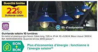 Led - guirlande solaire 10 lumieres