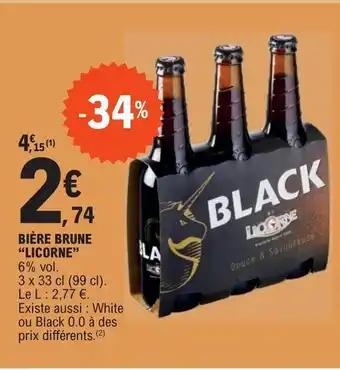 BIÈRE BRUNE "LICORNE"