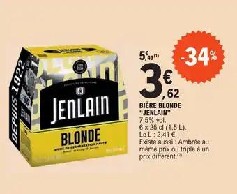 BIÈRE BLONDE "JENLAIN"