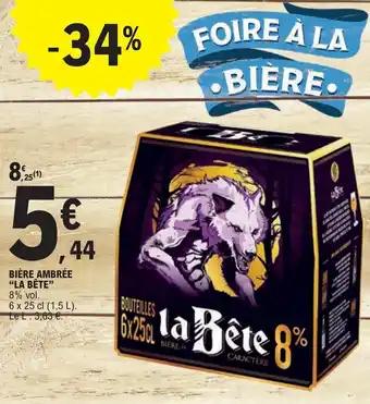 BIÈRE AMBRÉE "LA BÊTE"