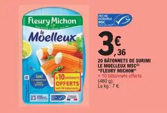 20 BÂTONNETS DE SURIMI LE MOELLEUX MSC(2) "FLEURY MICHON"