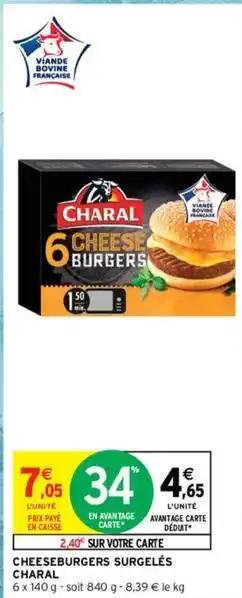 Charal - cheeseburgers surgelés