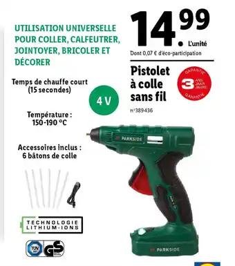 Pistolet à colle sans fil