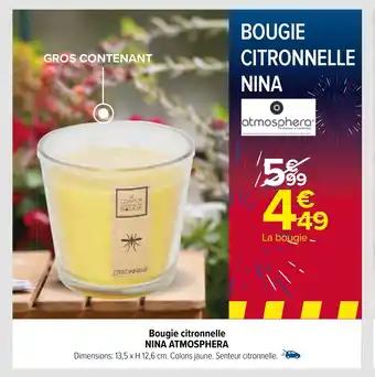 Bougie citronnelle NINA ATMOSPHERA