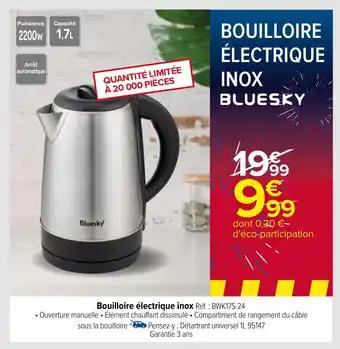 Bouilloire électrique inox