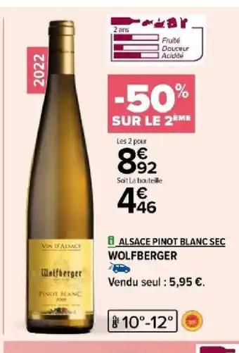 ALSACE PINOT BLANC SEC WOLFBERGER