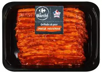 Grillade poitrine de porc saveur mexicaine CARREFOUR Le Marché