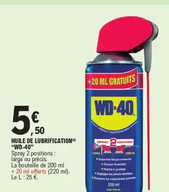 HUILE DE LUBRIFICATION(4) "WD-40"