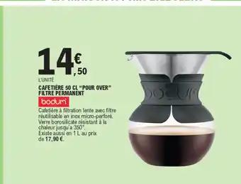 CAFETIÈRE 50 CL "POUR OVER" FILTRE PERMANENT