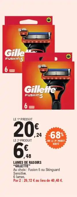 LAMES DE RASOIRS "GILLETTE"