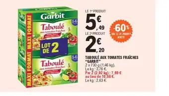 TABOULÉ AUX TOMATES FRAÎCHES "GARBIT"