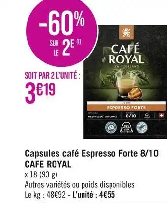 CAFE ROYAL Capsules café Espresso Forte 8/10