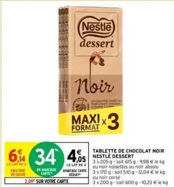 Nestlé - tablette de chocolat noir dessert