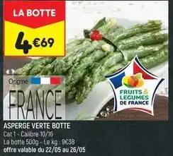 Asperge verte botte